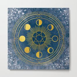  La Lune Mandala Metal Print