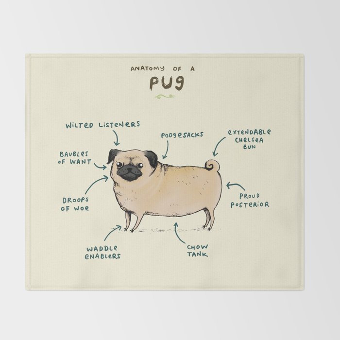 pug throw blanket