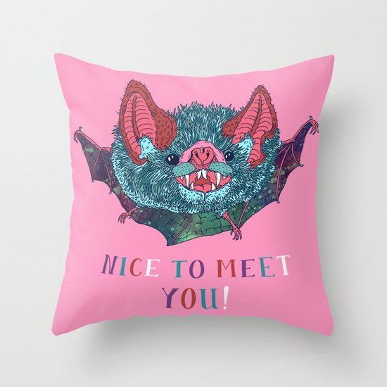 Nice to Meet You! Throw Pillow