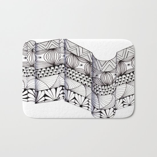 Zentangle Architectural Molding Bath Mat