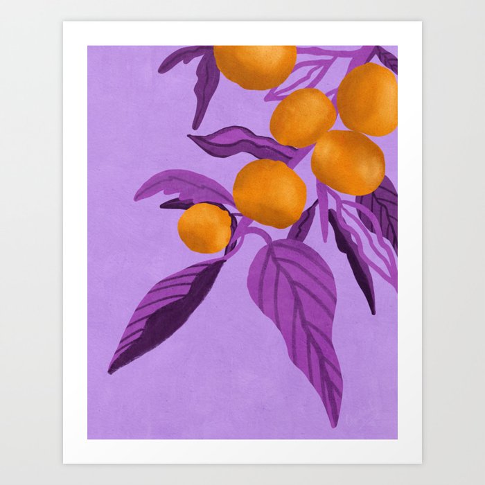Tangerine purple Art Print