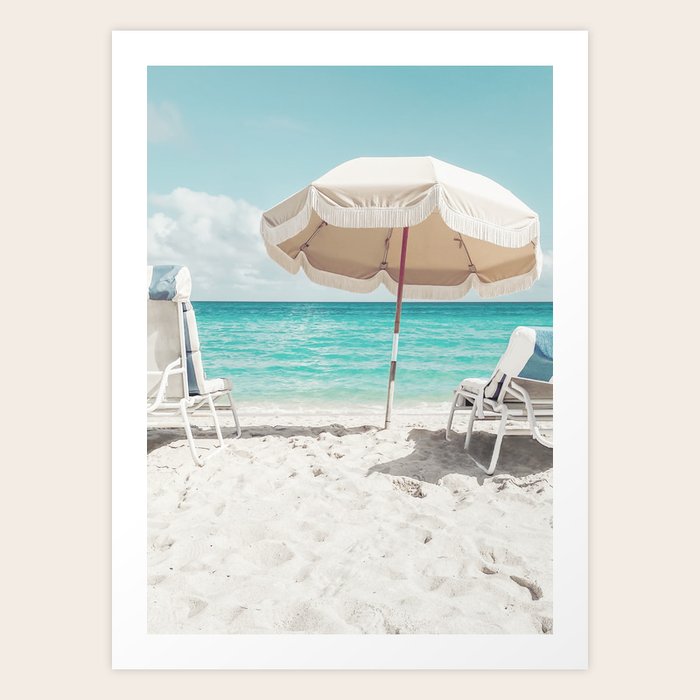 Beach Umbrella Art Print by Dagmar Pels Society6