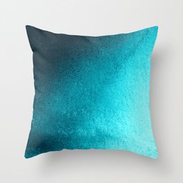 Modern abstract navy blue teal gradient Throw Pillow
