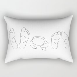 Family Feet Rectangular Pillow