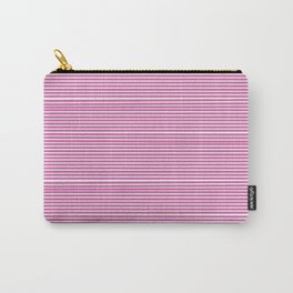 Pink & White Venetian Stripe Carry-All Pouch