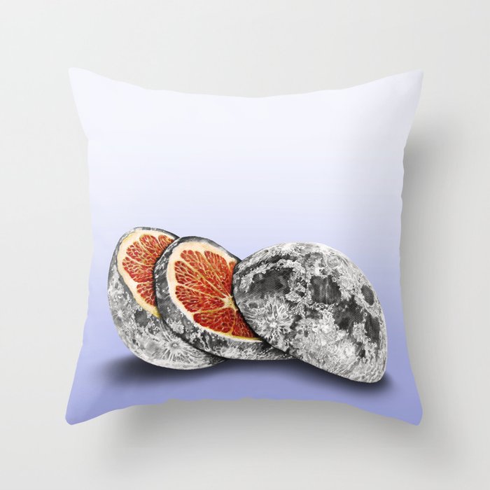 In which there is a mandarin in the moon Throw Pillow