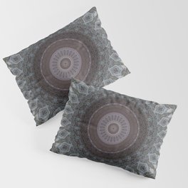 Mandala in grey and brown tones Pillow Sham