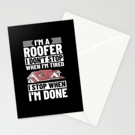 Roofing Roof Worker Contractor Roofer Repair Stationery Card