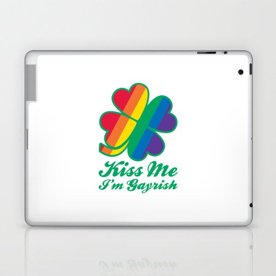 Kiss Me I'm Gayrish Laptop & iPad Skin