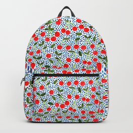 Cherries! by Veronique de Jong Backpack | Food, Curated, Ink, Rockabilly, Watercolor, Vintage, Cherries, Cherry, Fruit, Painting 