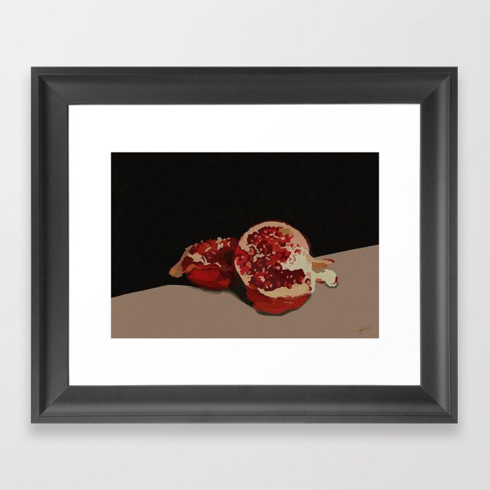 Pomegranate Still Life Framed Art Print