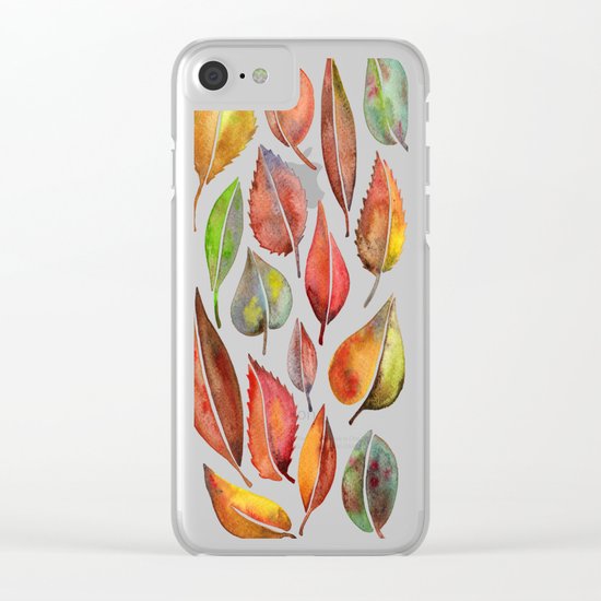 Autumn Leaves Clear iPhone Case