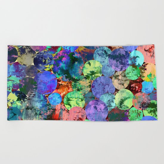 autumn leaf jungle II Beach Towel