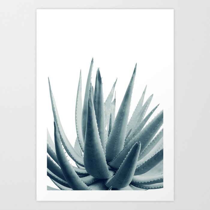 Agave Blue Vibe #1 #tropical #decor #art #society6 Art Print