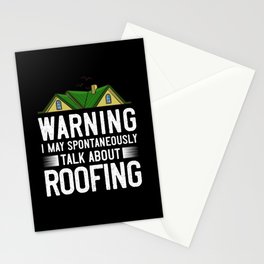 Roofing Roof Worker Contractor Roofer Repair Stationery Card