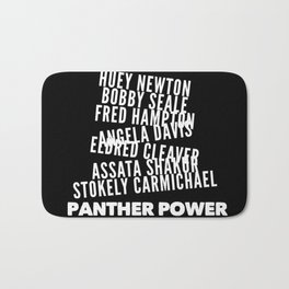 Panther Power Bath Mat | Digital, Graphicdesign, Carmichael, Pop Art, Newton, Davis, Typography, Huey, Assata, Hampton 