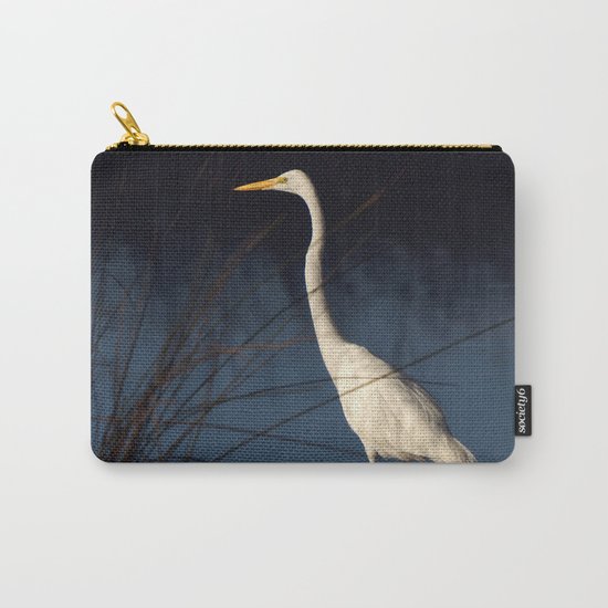 Morning Egret Reflection Carry-All Pouch