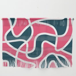 Messy Scribble Texture Background - Pink and Yellow Wall Hanging