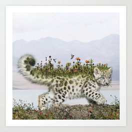 Flora Leopard Art Print