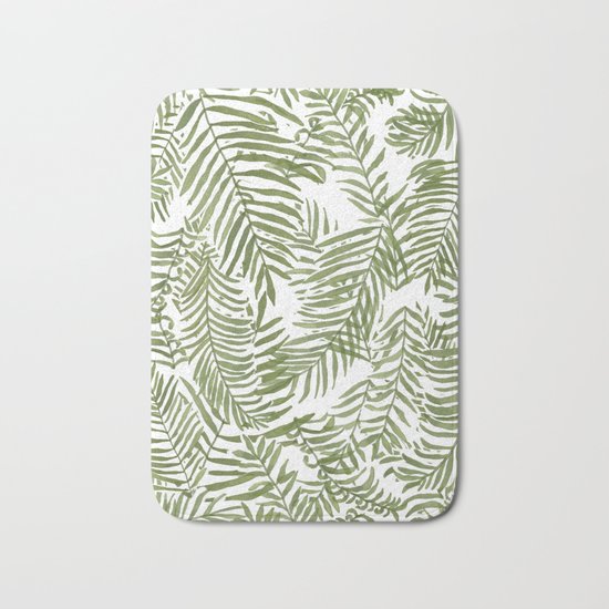 Areca Palm Pattern Bath Mat