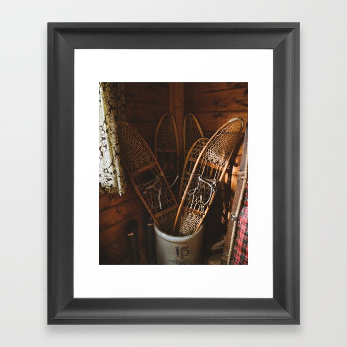Snowshoes on a Winter Day in the Catskills Framed Art Print