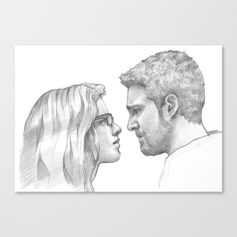 Oliver Queen And Felicity Smoak Canvas Print By Korobovart Society6