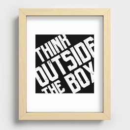Think outside the box Recessed Framed Print