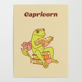 Capricorn Frog Poster