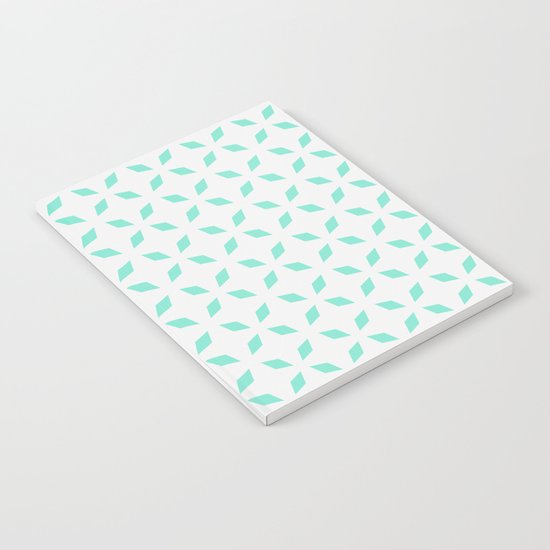 Mint green diamond pattern Notebook