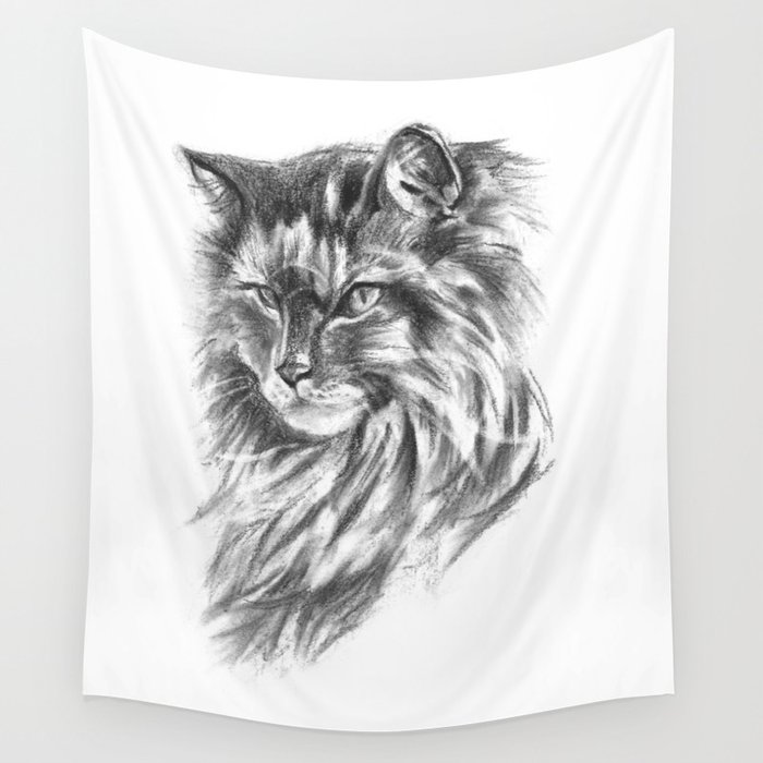 Maine Coon Cat Wall Tapestry By Fitrinl Society6