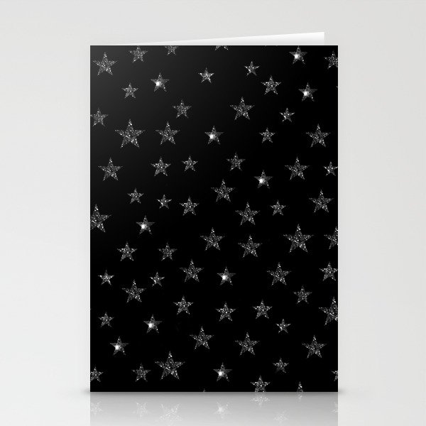Black Stars Stationery Cards