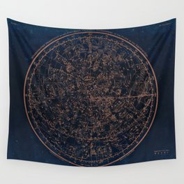 Constellations of the Northern Hemisphere Wandbehang | Zodiac, Digital, Constellations, Graphicdesign, Retro, Astrophysics, Vintage, Starchart, Orion, Illustration 