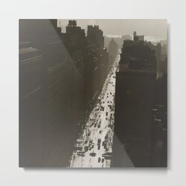 Seventh Avenue, NYC Looking South from 35th Street, Manhattan black and white skyline photograph Metal Print | 7Thavenue, 3Rdavenue, Poster, Manhattan, Black And White, Timessquare, Cityscape, Photograph, Midtown, Skyline 