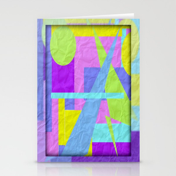 Geom Shaping Bright Stationery Cards