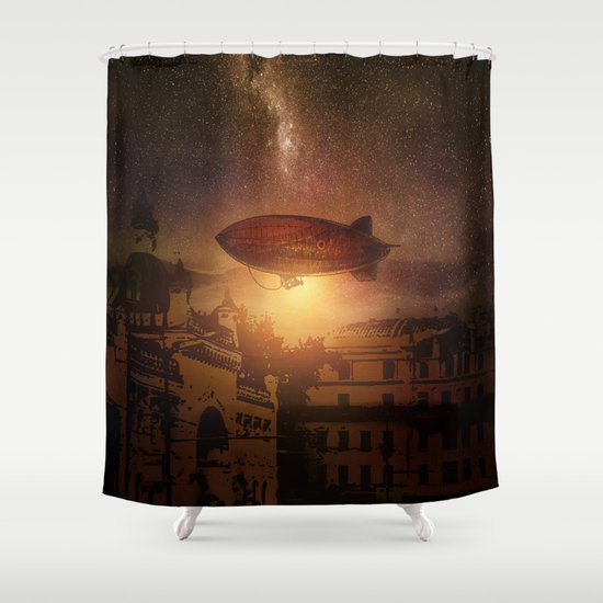A Trip down the Sunset II Shower Curtain