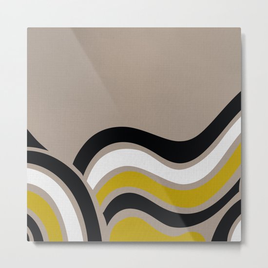 WAVES 2# ABSTRACT Metal Print