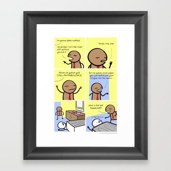 Antics #024 - I suppose I saw that coming Framed Art Print