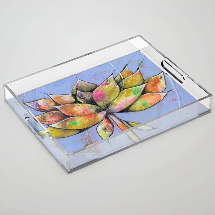 Lotus Florescent Acrylic Tray