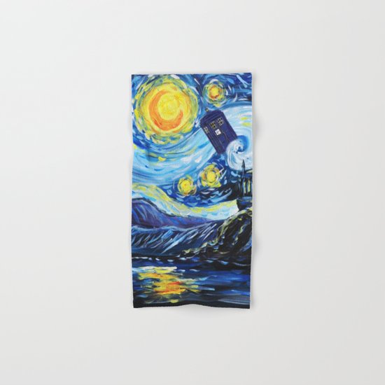 Tardis Starry Night Castle Hand & Bath Towel