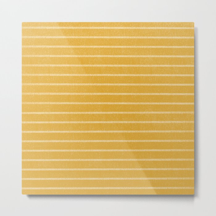 Classic Stripe (Yellow) Metal Print