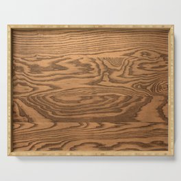 Wood, heavily grained wood grain Serving Tray