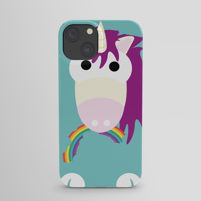 Minimal Unicorn Blue iPhone Case