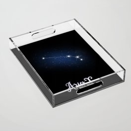 Zodiac Constellation - Aries in a sky view Acrylic Tray