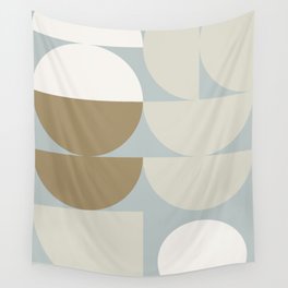 Mid Century Modern Geometric Shapes Wall Tapestry