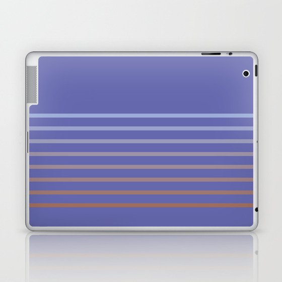 Periwinkle Very Peri Desert Sunset Stripes Stripe Boho Retro 80s Laptop & iPad Skin
