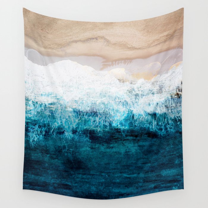 Watercolour Summer beach III Wall Tapestry