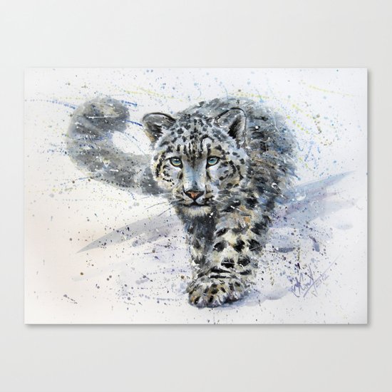 snow leopard Canvas Print