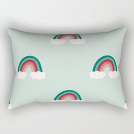 Mint Rainbows Rectangular Pillow
