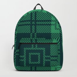 Green Square Pattern Backpack