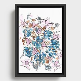 July Bouquet  Framed Canvas